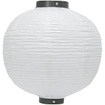 【尺二・丸】提灯 無地 カラー:白 (9125)