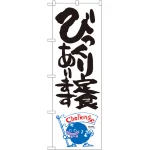 大盛メニューのぼり旗 ナマズ柄