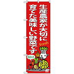 のぼり旗 生産農家が大切に育てた美味しい野菜です (SNB-4365)