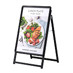 A型スタンド看板 PG-Aサイン  A1片面 ブラック 屋内用 (PG-A-A1-1-K-In)