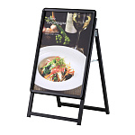 A型スタンド看板 PG-Aサイン  B2片面 ブラック 屋内用 (PG-A-B2-1-K-In)