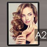 PGライトLEDスリム PG-32Rモデル(LED) A2サイズ R型 屋内用 カラー(仕様):ブラック(壁掛用) (PGL-32R-A2-BG-Wall)