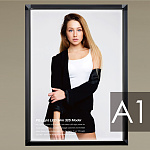 角型PGライトLEDスリム PG-32Sモデル(LED) A1サイズ 屋内用 カラー(仕様):ブラック(壁掛用) (PGL-32S-A1-BG-Wall)