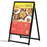 PGライトAサインPro (LED内照A型スタンド) A1片面 屋外用 レインシールド仕様 ブラック
