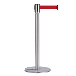 サインモールオリジナル ローコスト ベルトパーテーション レッド ステンレス (SM-BP-002)