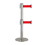 テラモト製 2段式ダブルベルトパーテーション