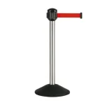 テラモト製 屋外対応 ベルトパーテーションAW  PEベルト5mタイプ レッド ヘアライン (SU6617002)