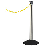 テラモト製 屋外対応 チェーンスタンド プラチェーン イエロー