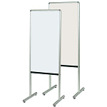 UD案内板 W465 表示面:ホーローホワイトボード/ツーウェイ掲示板 アイボリー キャスター仕様 (Y8HK450C)