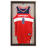 ユニフォーム額 バスケットボール用ユニフォームケース 片面 (受注生産品) オーク グレー UVアクリル (basket_uni_case(ow_gr_uv))