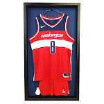 ユニフォーム額 バスケットボール用ユニフォームケース 片面 (受注生産品) ビター 紺別珍 UVアクリル (basket_uni_case(bi_nab_uv))