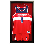 ユニフォーム額 バスケットボール用ユニフォームケース 片面 (受注生産品) ビター 赤別珍 UVアクリル (basket_uni_case(bi_reb_uv))