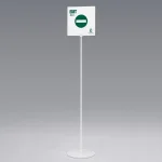 白無地板付きサインスタンド ホワイト 148角 (2713-W-148x148)