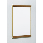 ポスターパネル3523 B1 屋内用 2辺開きタテ カラー:木目/サイドゴールド (3523-WD-B1)