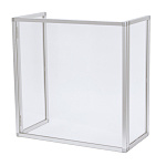 三面自立式 コの字型 飛沫対策用フレーム付きアクリル卓上パーテーション 60cm幅 下部開口なし (4352) W600×H600