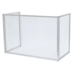 三面自立式 コの字型 飛沫対策用フレーム付きアクリル卓上パーテーション