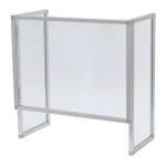 三面自立式 コの字型 飛沫対策用フレーム付きアクリル卓上パーテーション