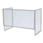 三面自立式 コの字型 飛沫対策用フレーム付きアクリル卓上パーテーション