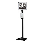 ノータッチ消毒液スタンドA4横黒 DSI-A4YB