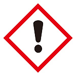化学物質関係標識 GHSラベル 感嘆符 5枚入り サイズ: (中) ◇一辺/70mm (037207)
