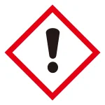 化学物質関係標識 GHSラベル 感嘆符 5枚入り サイズ: (中) ◇一辺/70mm (037207)