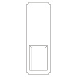 氏名標識 (スチールタイプ) 300×100×0.5mm 表記:無地 (白地) (045010)