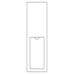 氏名標識 (樹脂タイプ) 無地 150×30×1mm カラー:白 (046120)