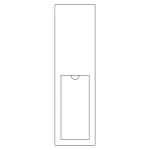 氏名標識 (樹脂タイプ) 無地 150×30×1mm カラー:白 (046120)