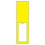 氏名標識 (樹脂タイプ) 無地 150×30×1mm カラー:黄 (046122)