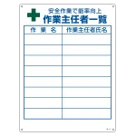 作業主任者職務標識 作業主任者一覧 職-511 (49511)