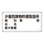 消防・危険物標識 少量危険物貯蔵取扱所・類別・品名・最大数量 KHY-53M (55153)