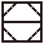 300×600mm明治山型標識用 連結掲示用スチール枠 スライドアングル KHY-2SA 610×605mm (55200)