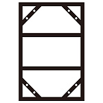 300×600mm明治山型標識用 連結掲示用スチール枠 スライドアングル KHY-3SA 912×605mm (55300)