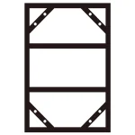 300×600mm明治山型標識用 連結掲示用スチール枠 スライドアングル KHY-3SA 912×605mm (55300)