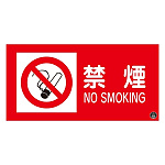 消防標識板 消防サイン標識 250×500×1mm 表示:禁煙 (059101)