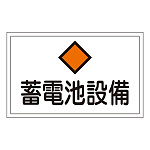 消防標識板 危険地域室標識 300×450×1mm 表示:蓄電池設備 (061200)