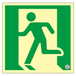 中輝度蓄光避難誘導ステッカー標識 非常口 消防認定品 TSN815 (68033)