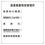 産業廃棄物標識 600mm角×0.6mm 表記:産業廃棄物保管場所 (075002)