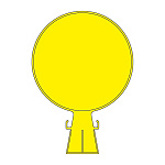 コーンヘッド標識 標識本体のみ 300mm幅×426mm高さ×94mm厚み (119100)