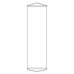 たれ幕 無地 1500×450mm カラー:白 (124100)