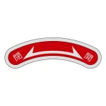 機器銘板 15×80×0.5mm 表記:閉・開 (128103)