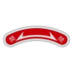 機器銘板 15×80×0.5mm 表記:開・閉 (128106)