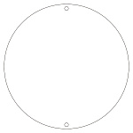 道路標識 600mm丸 表示:白無地 (133011)