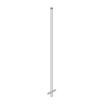 標識用ポール 埋め込み式 丸ポール（金具なし） 60.5mmφ×3600mm (136042)