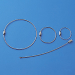 金具 ワイヤーリング ネジ式 10個1組 サイズ:線径1.5mmφ×長さ300mm (137250)
