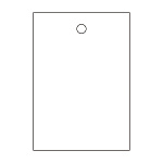 バルブ開閉札 55×40 10枚1組 両面印刷 表記:白無地 (155170)