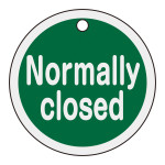 バルブ表示札 Normally closed(赤) 特15-149B (157152)