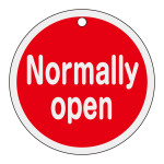 バルブ表示札 Normally open(赤) 特15-151A (158091)