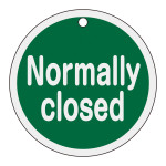 バルブ表示札 Normally closed(赤) 特15-151B (158092)