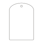 バルブ開閉札 60×40 10枚1組 両面表示 表記:白無地 (164040)